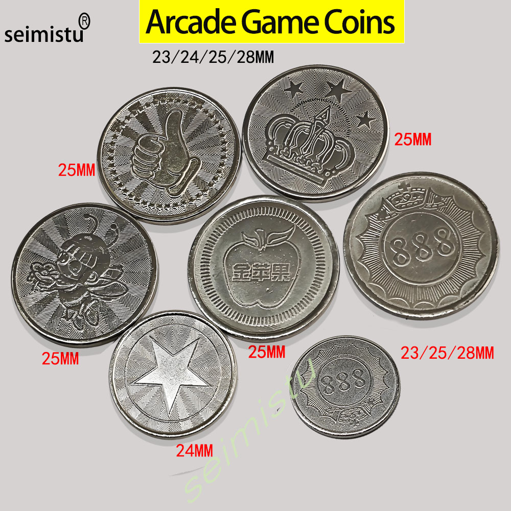Coin Operated Kiddie Ride - 100pcs Stainless Steel 23/24/25mm Tokens Crown